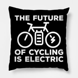 Funny Future Electric Bike Cyclist Gifts Idea Pillow