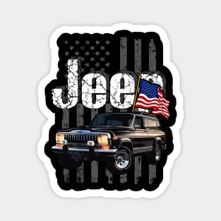 SJ-series Jeep Cherokee Jeepcar JEEP Flag Magnet