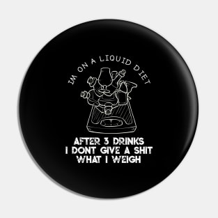 Funny Liquid Diet Weightloss Drinking Gym Workout Fitness Pin