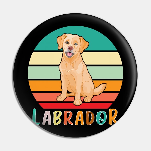 Vintage Retro Labrador Pin by adrinalanmaji