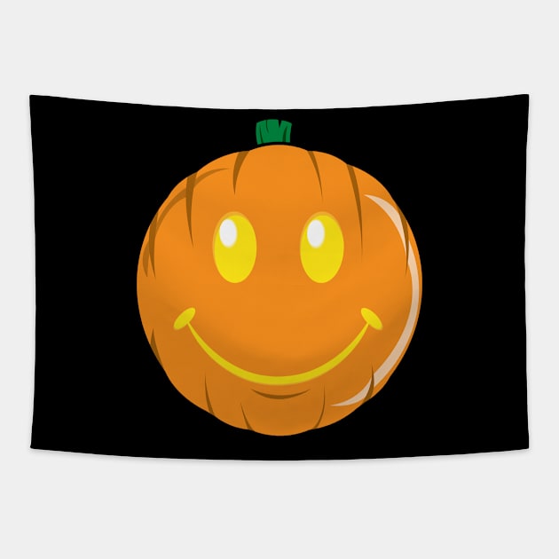 Pumpkin Smiley Tapestry by detective651