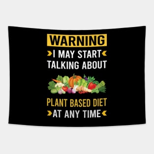 Warning Plant Based Diet Vegan Vegetarian Veganism Tapestry