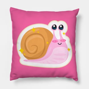 Cute Snail Cartoon Drawing Pillow