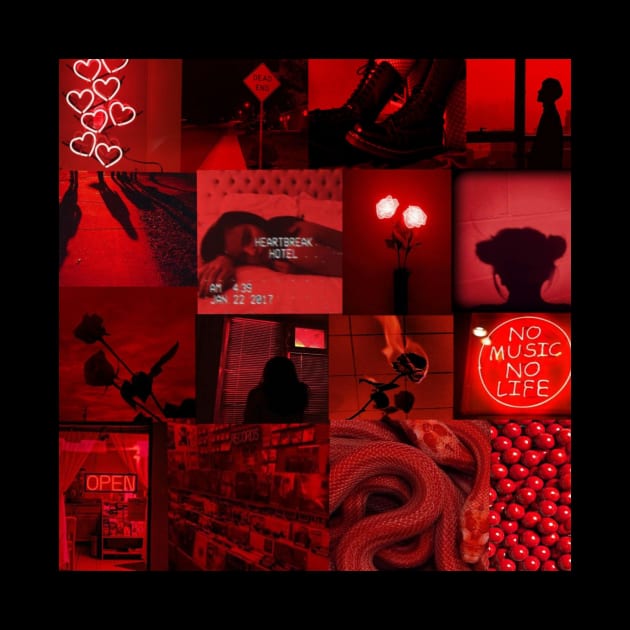 RED PHOTO COLLAGE by Rowalyn Keith