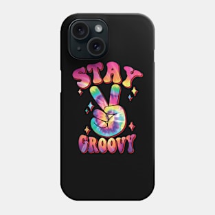 Stay Groovy - Peace Sign Graphic for Women and Men Phone Case