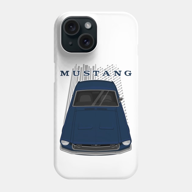 Ford Mustang Fastback 1968 - Presidential Blue Phone Case by V8social