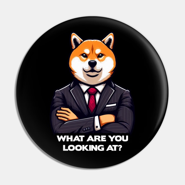 What Are You Looking At meme Shiba Inu Pin by Plushism