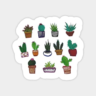 Potted Cacti Magnet