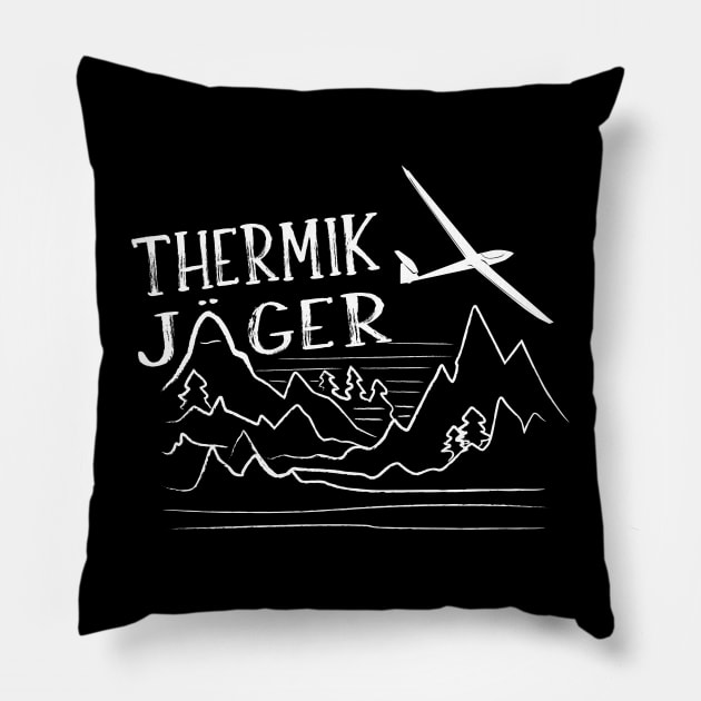 Segelfliegen Piloten - Segelflug Berge Thermikjäger Fliegen Pillow by alpmedia