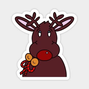 Merry Christmas Cute Reindeer Magnet