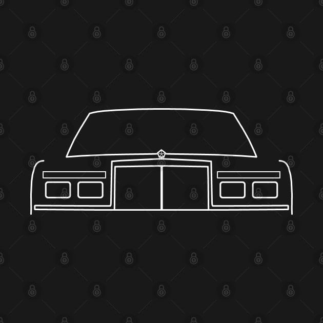 Fifth Avenue 1980s classic car outline graphic (white) by soitwouldseem