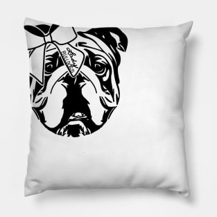 Lady bulldog spirit mascot Pillow