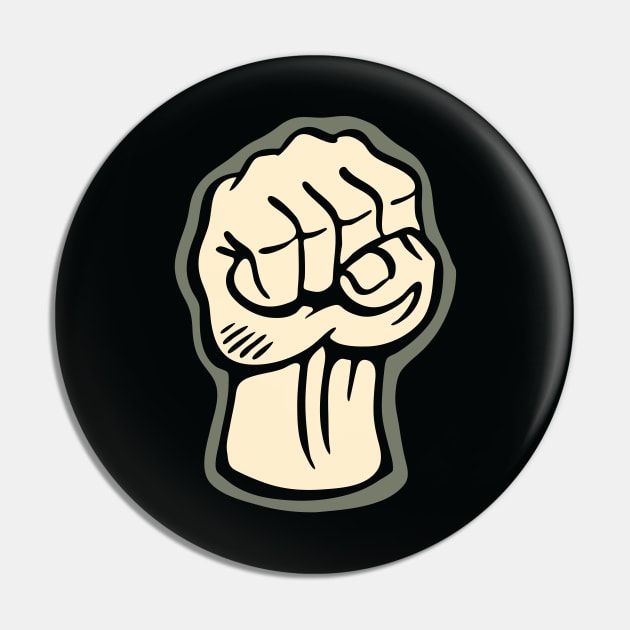 Clenched Fist illustration Pin by Cofefe Studio