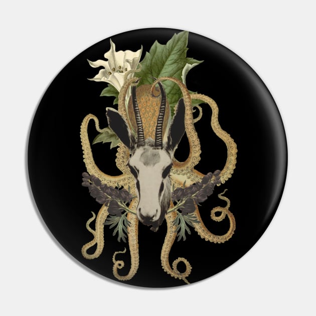 Capra Tentacle Pin by Black Rabbit Curiosities 