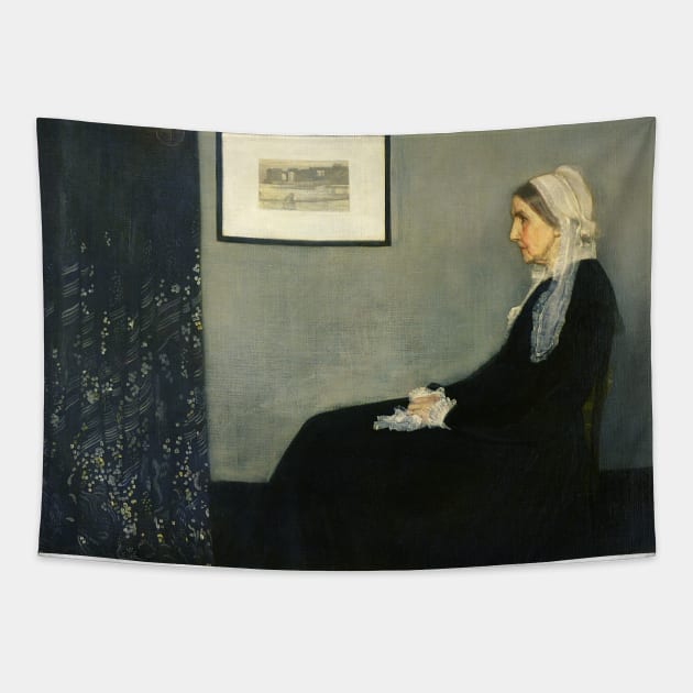 Whistler's Mother Famous art painting Tapestry by CONCEPTDVS