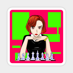 beth harmon the master in chess in queen's gambit Magnet