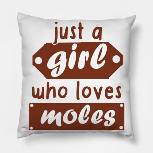 Women cute mole girls garden lovers Pillow