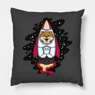 Shiba to the Moon Pillow