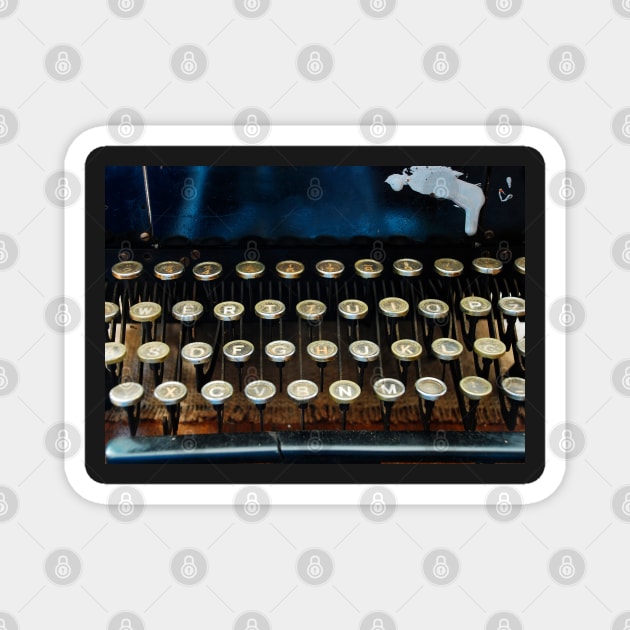 Antique Typewriter Keyboard Magnet by jojobob