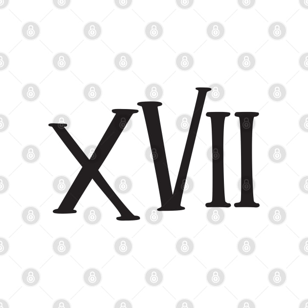 XVII Black Roman Numerals by VicEllisArt
