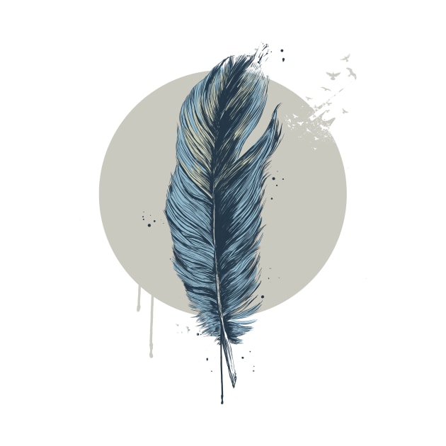 Feather in a circle by soltib