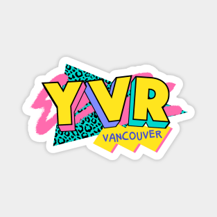 Vancouver, British Columbia Retro 90s Logo Magnet