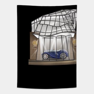 CS Cartoon Machines Sport Car And Super Shop Garage V 1.1. Tapestry