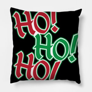 Red & Green Xmas Colors Design - Ho! Ho! Ho! Santa Christmas Design Pillow