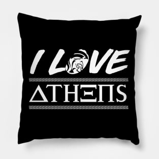 'I Love Athens' Athens Greek Mythology Gift Pillow