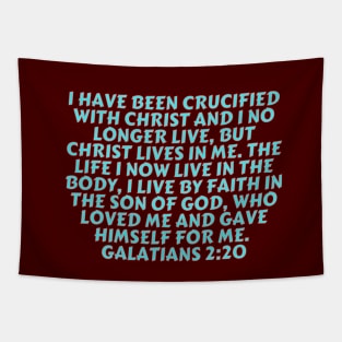 Bible Verse Galatians 2:20 Tapestry