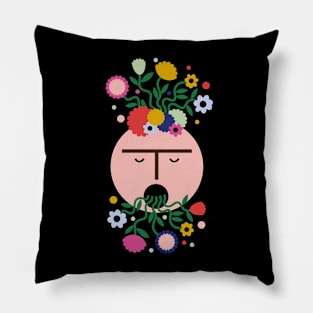 Frida kahlo colorful flowers summer colors mexican feminist painter Pillow