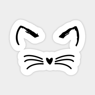 Cat face, Wiskers, Cute Cat Magnet