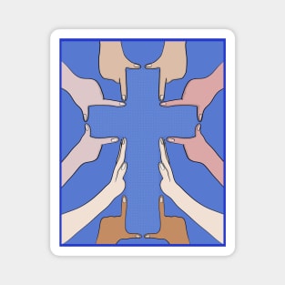 Hands forming a cross Magnet