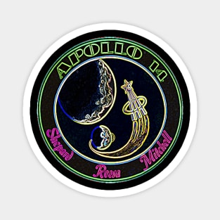 Apollo 14 Neon Retro Design Magnet