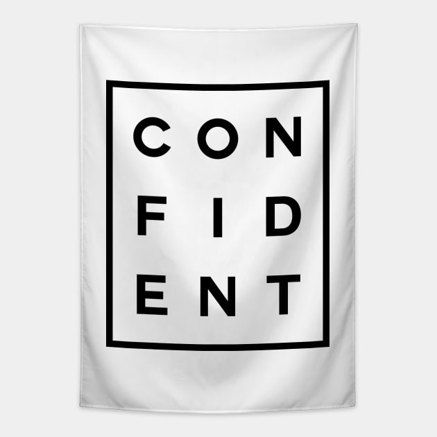 Confident Boxed (Black) Tapestry by inotyler