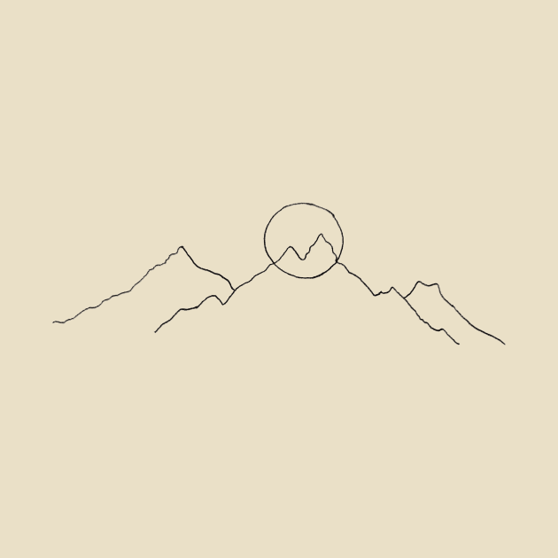 Minimalist Mountain & Sun by StylishTayla