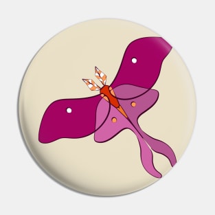 Lesbian Pride Moth Pin