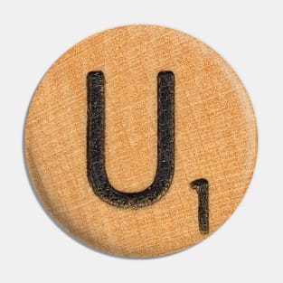 Scrabble Tile 'U' Pin