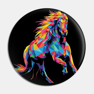 Geo Stallion Pin