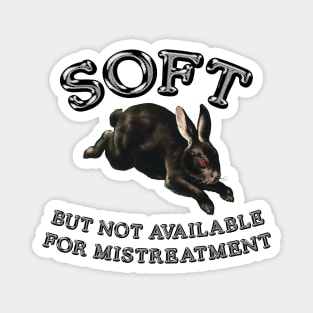 soft but not available for mistreatment black bunny Magnet