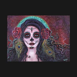 Day of the dead girl by Renee Lavoie T-Shirt