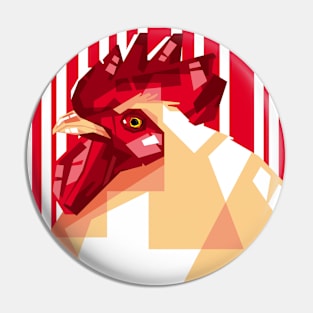 Rooster Art Pin