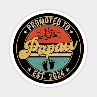 Promoted To Papaw 2024 Pregnancy New First Papaw Retro Magnet