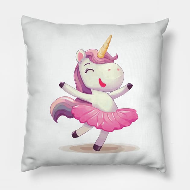 Unicorn Ballerina Pillow by Ara-Mora