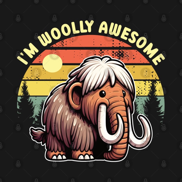 Woolly Mammoth I'm Woolly Awesome Kawaii Mammoth by Marveloso