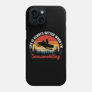 Braaap Snowmobiling Funny Snowmobiles design to fans rider winter Phone Case