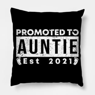 Vintage Promoted to Auntie 2021 new Aunt gift Auntie Pillow