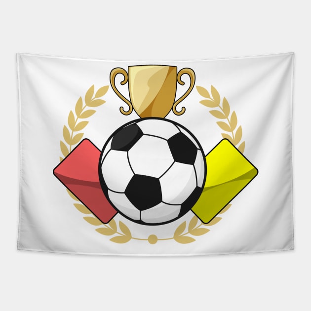 Soccer red & yellow card Trophy Tapestry by Markus Schnabel