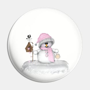 Schneemann Kind Pin