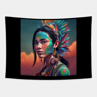 Native Indigenous Art Photorealism Tapestry